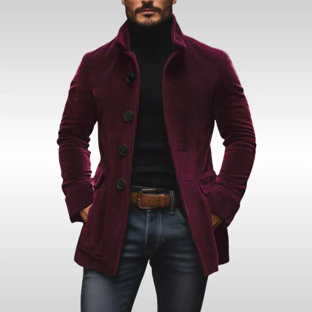 Chaqueta de algodón acanalado
