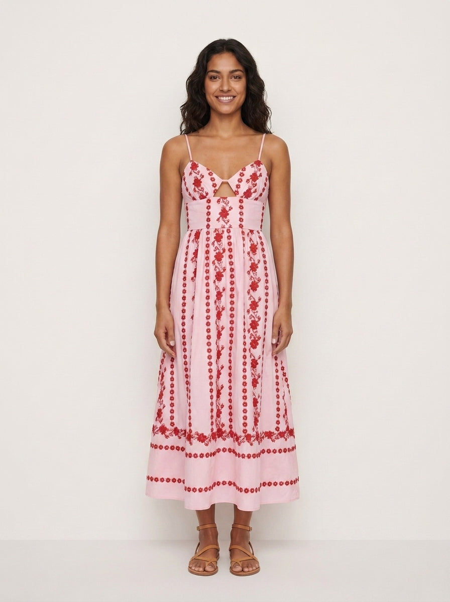 Vestido Midi Bordado