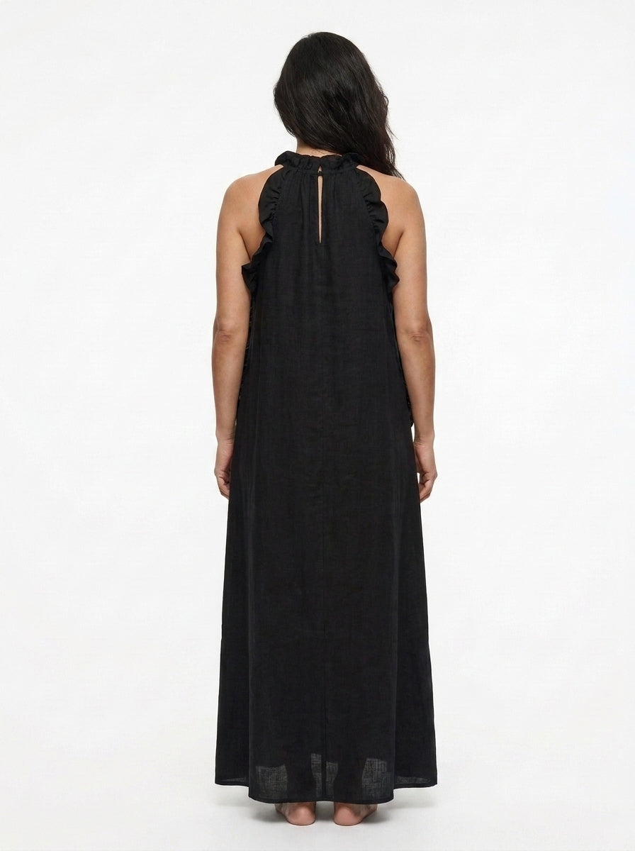 Vestido largo con bolsillos