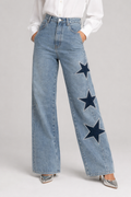 Pantalón Casual Rectos de Estrellas