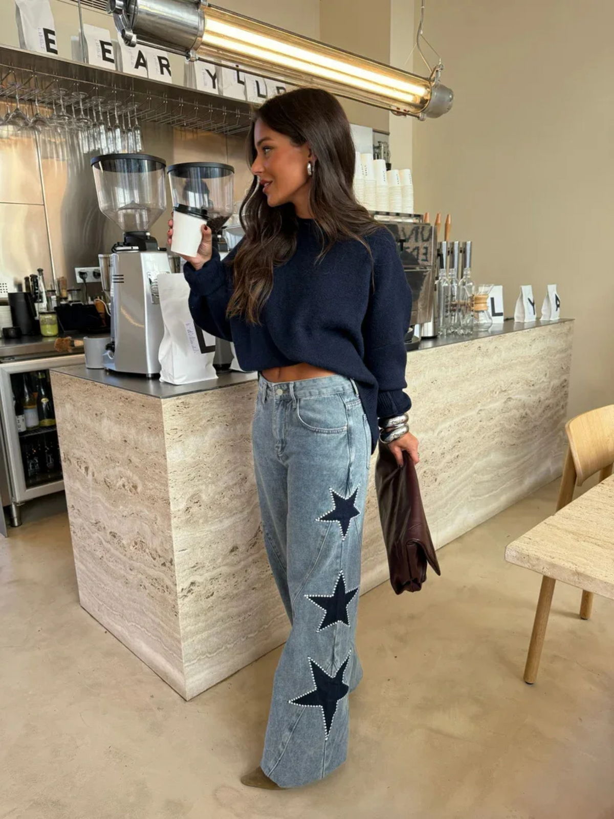 Pantalón Casual Rectos de Estrellas