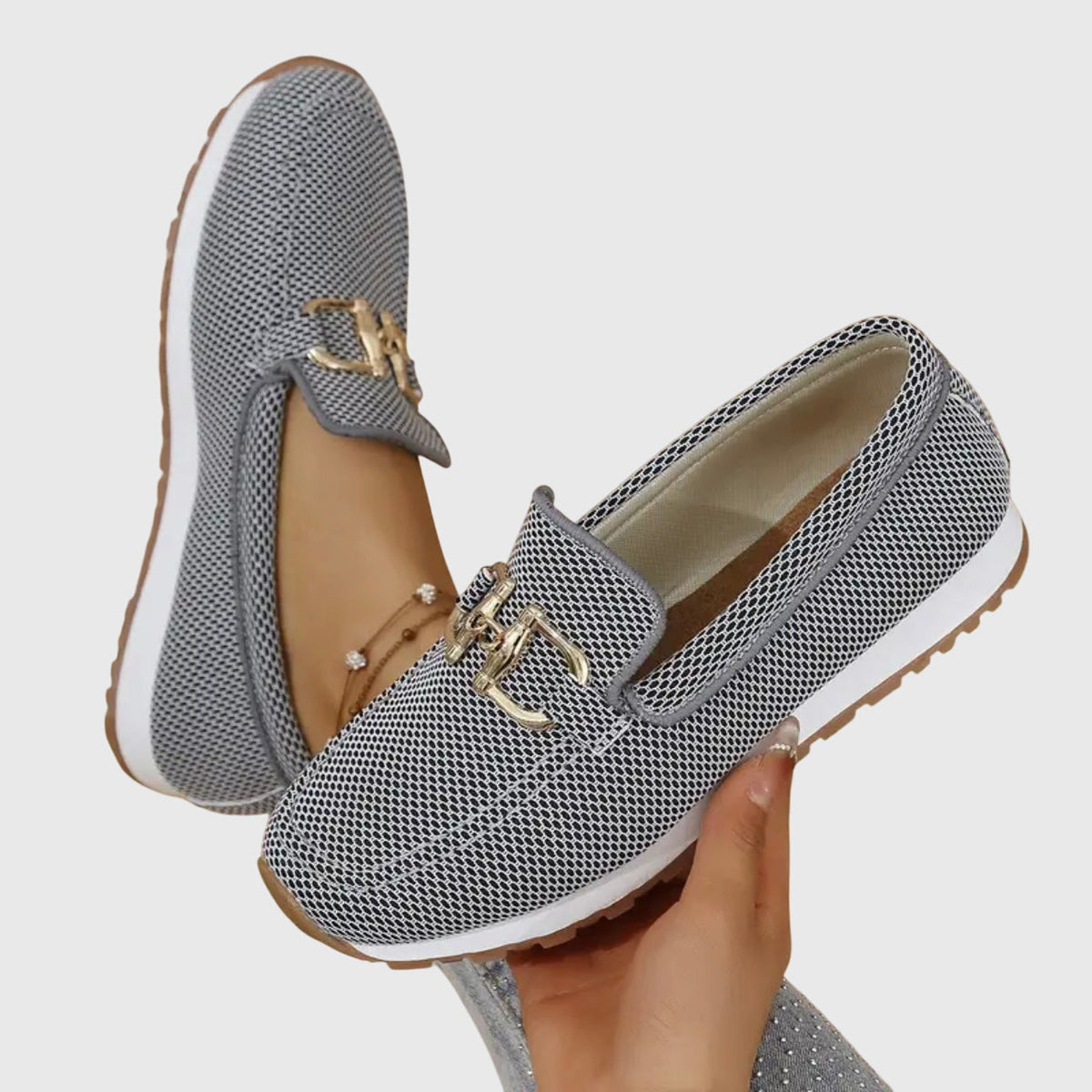 Zapatillas deportivas tipo mocasín ortopédico