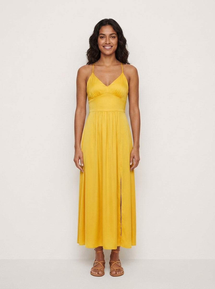 Vestido Midi Satinado