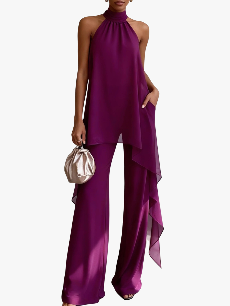 Mono halter sofisticado para mujer