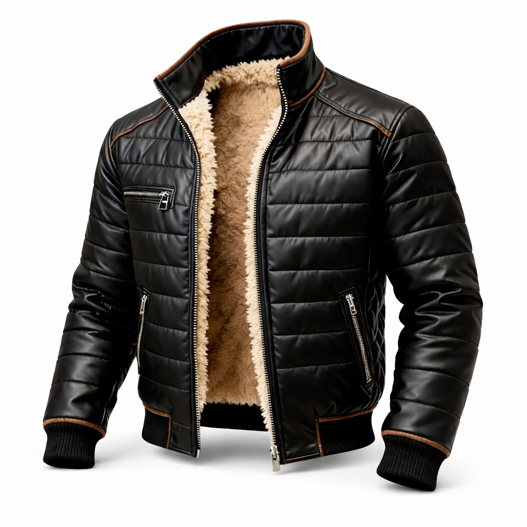 Chaqueta aislante de lujo con forro de felpa premium