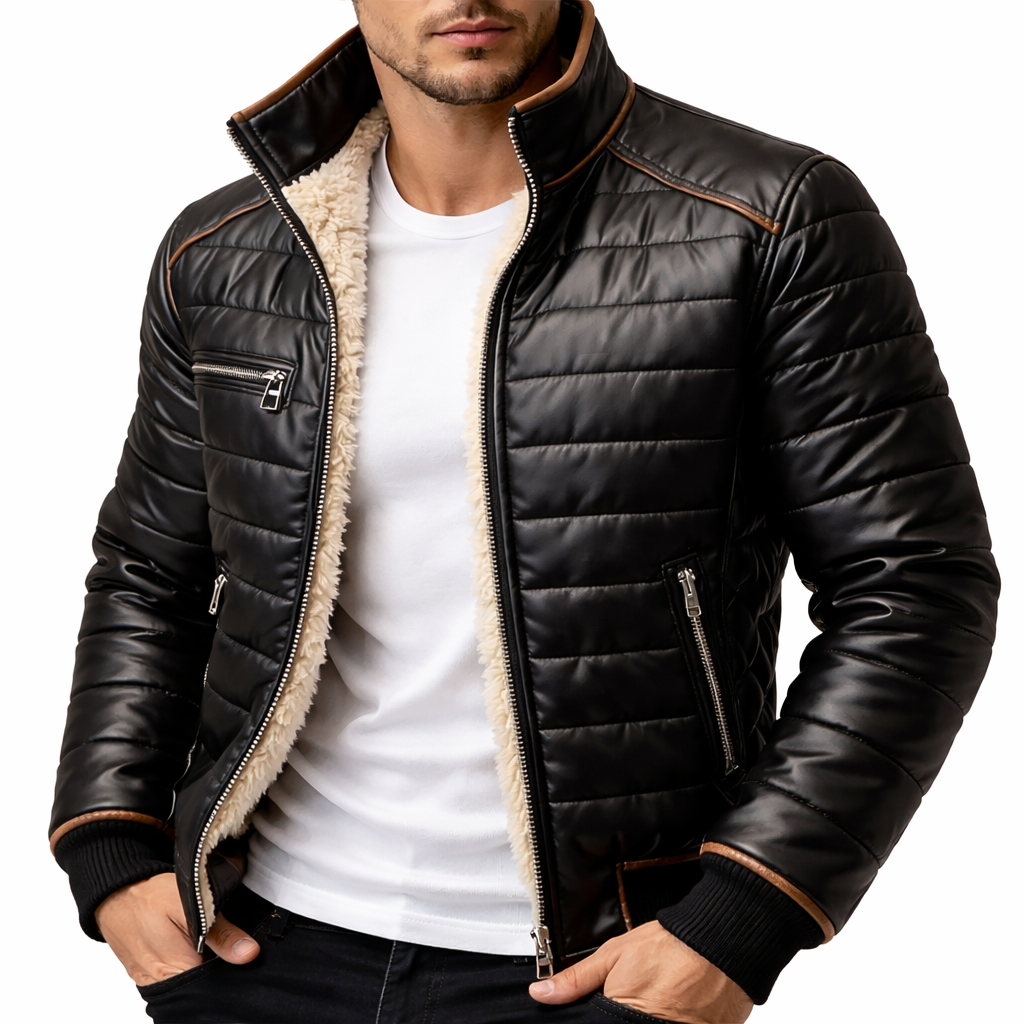 Chaqueta aislante de lujo con forro de felpa premium