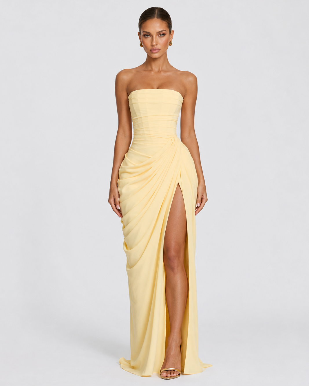 Vestido Largo de Corte Elegante