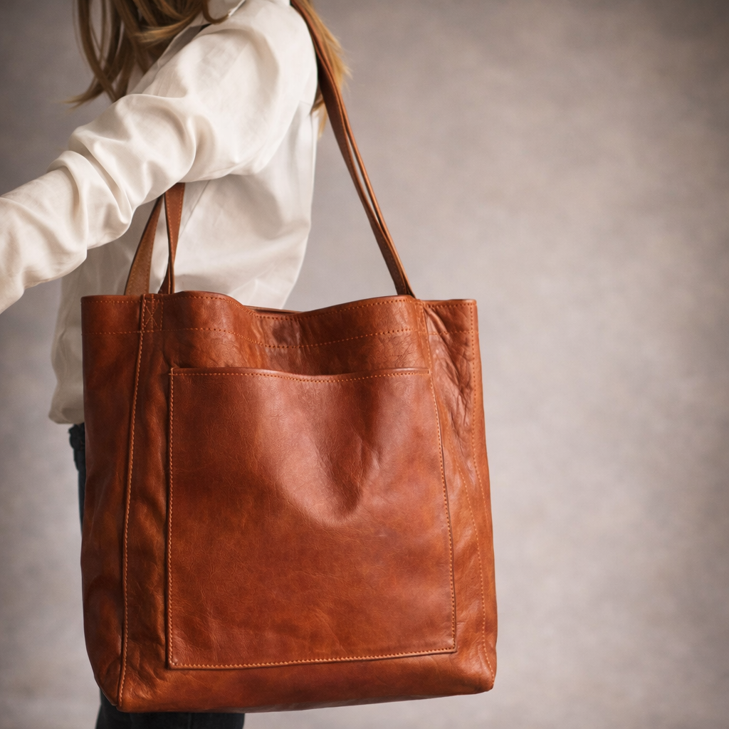 Bolso de piel moderno y elegante