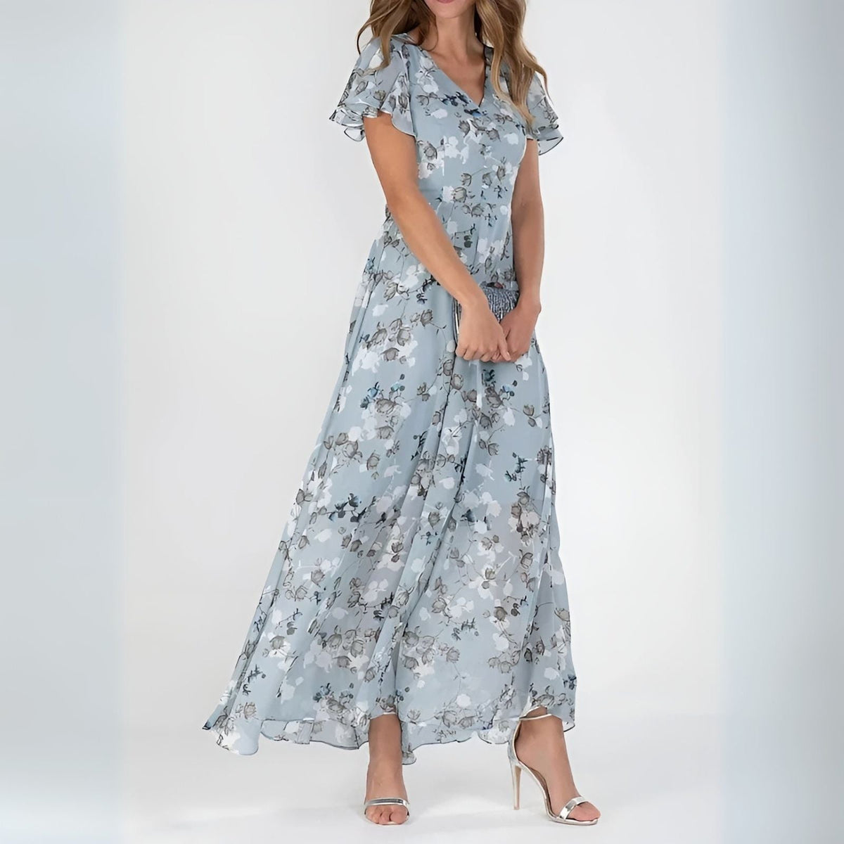 Vestido de Lujo que Disimula el Abdomen