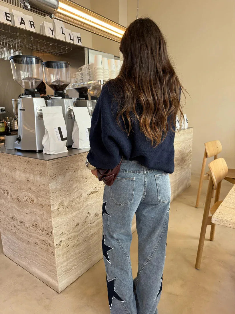Pantalón Casual Rectos de Estrellas