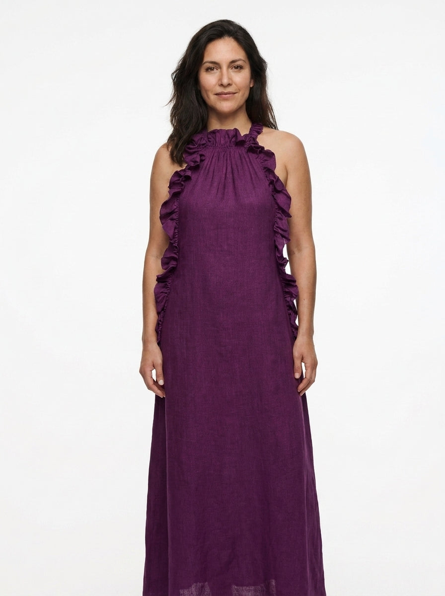 Vestido largo con bolsillos