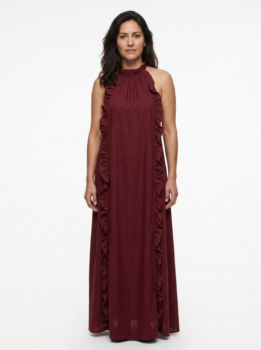 Vestido largo con bolsillos