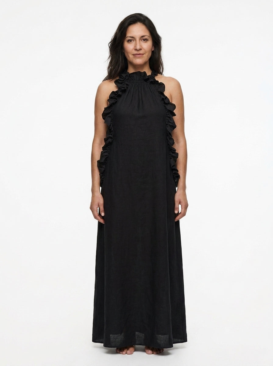 Vestido largo con bolsillos
