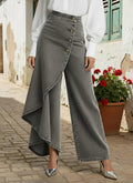 Pantalón de Talle Alto con Pierna Ancha y Corte Relajado en Diseño Elegante