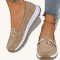 Mocasines con plataforma y hebilla