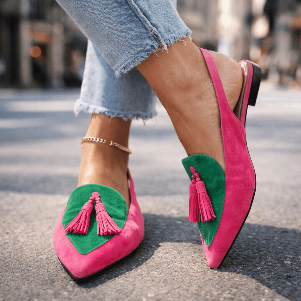Sandalias con tiras y flecos
