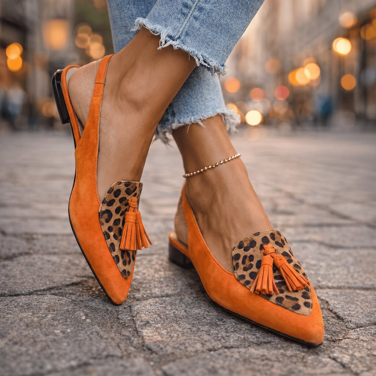 Sandalias con tiras y flecos