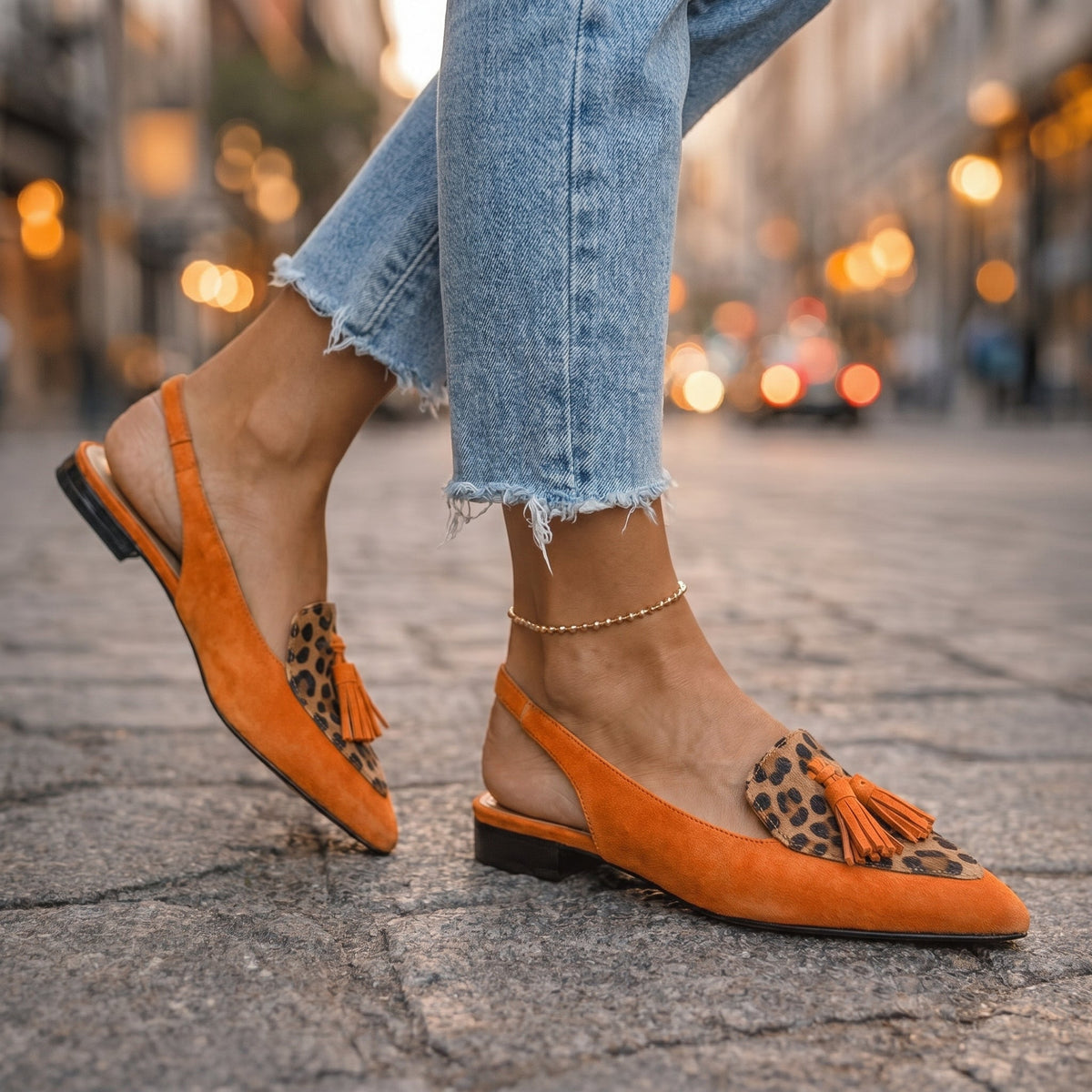 Sandalias con tiras y flecos