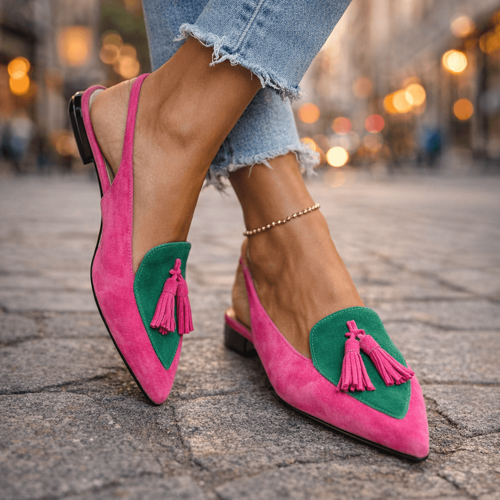 Sandalias con tiras y flecos