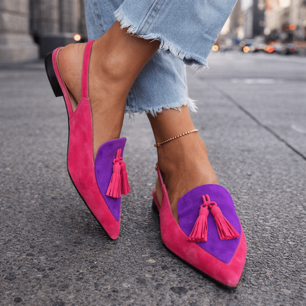 Sandalias con tiras y flecos