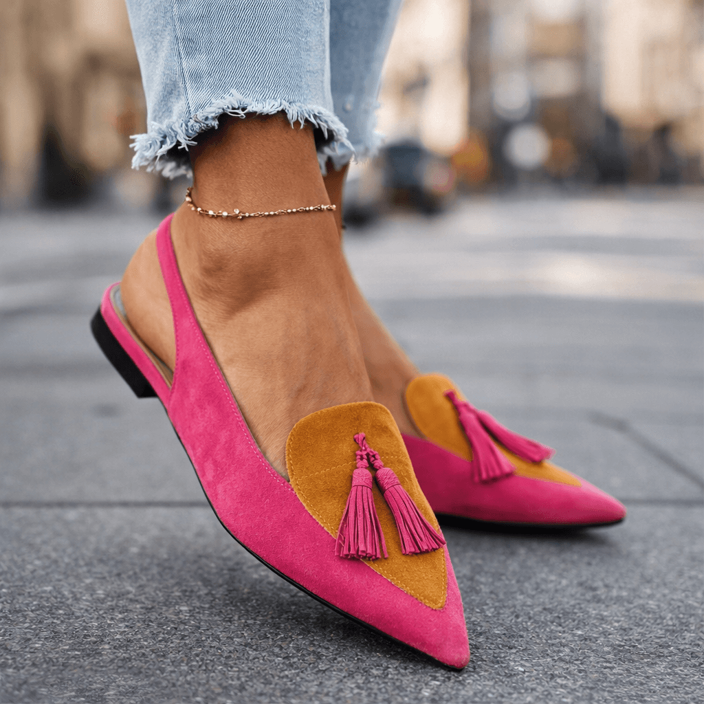 Sandalias con tiras y flecos
