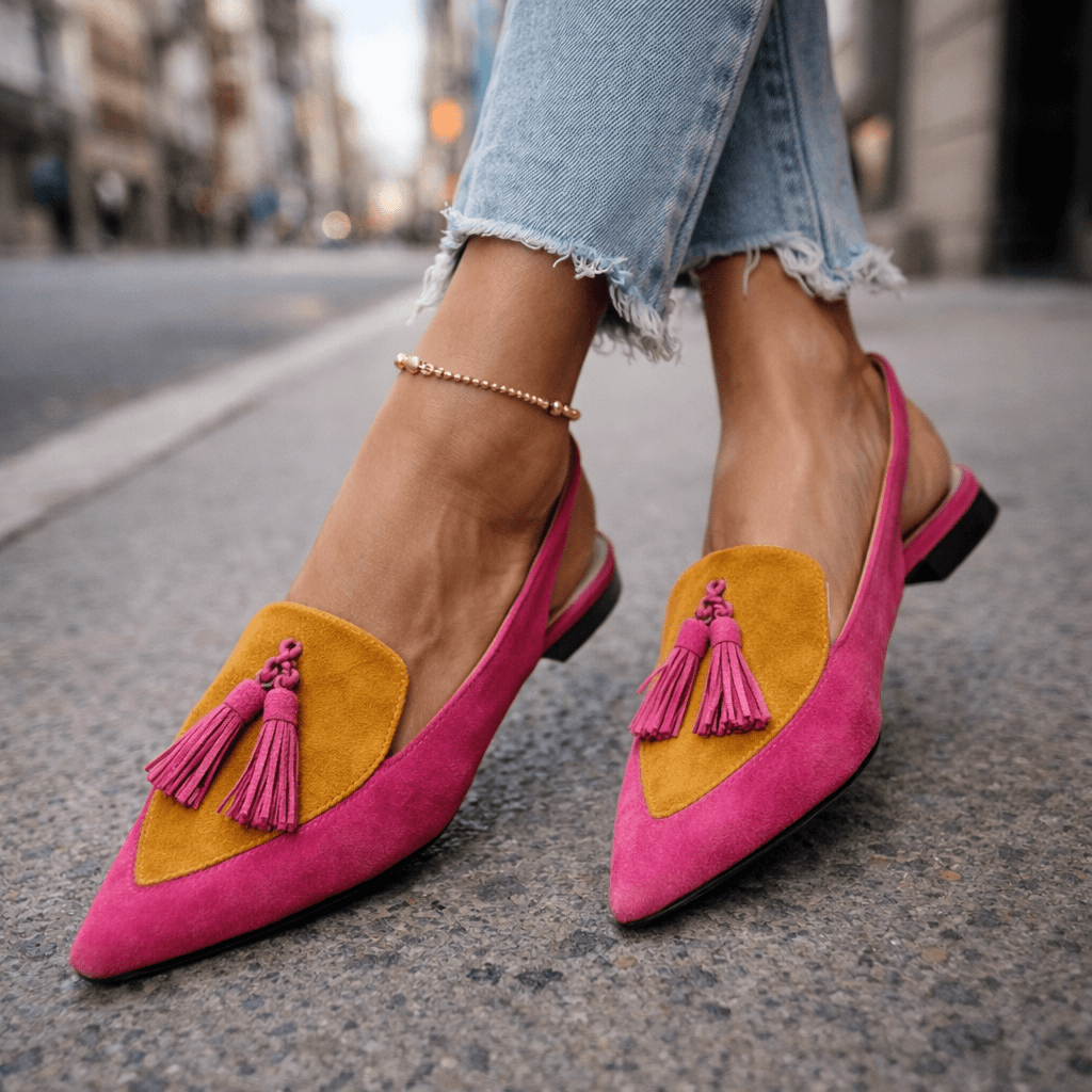 Sandalias con tiras y flecos