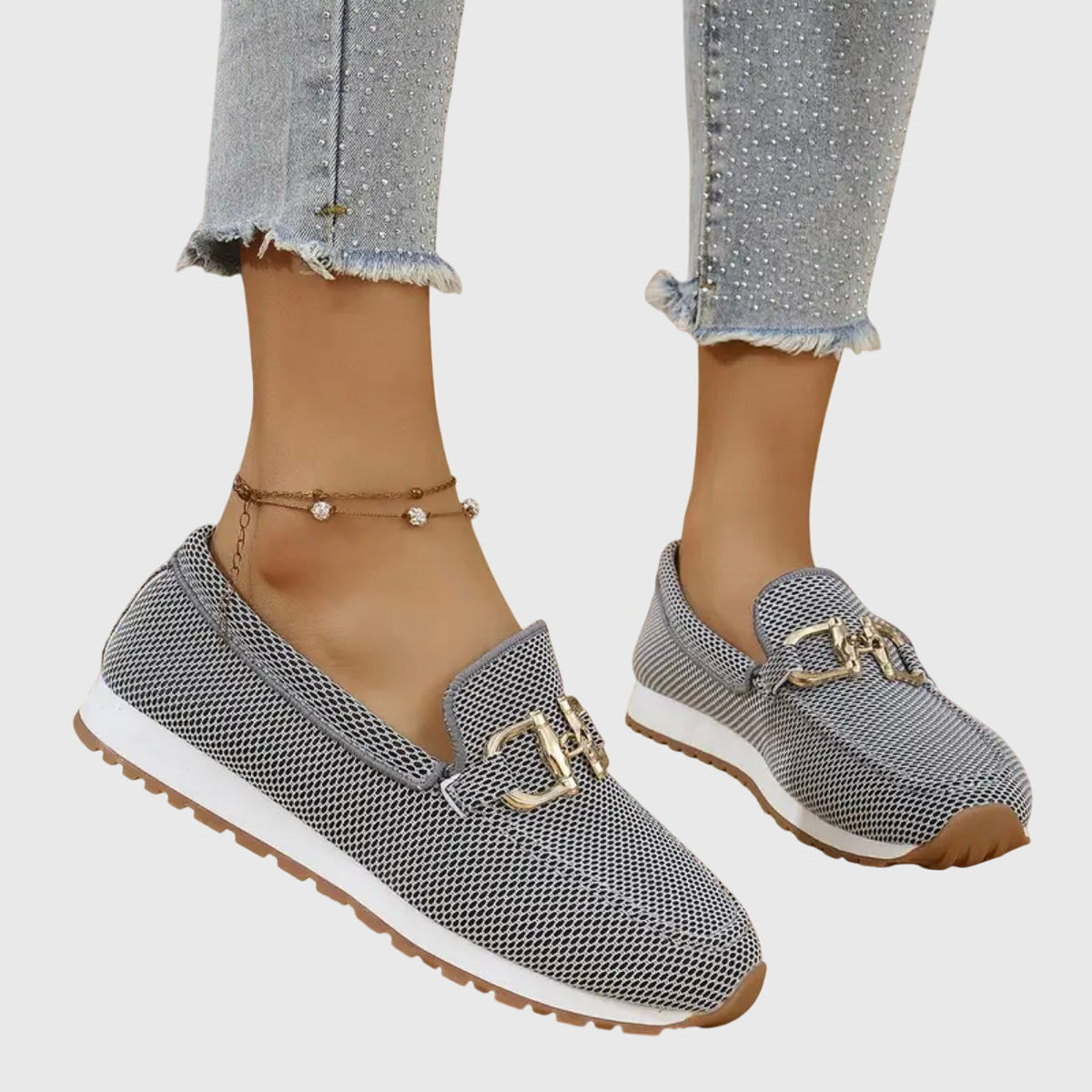 Zapatillas deportivas tipo mocasín ortopédico