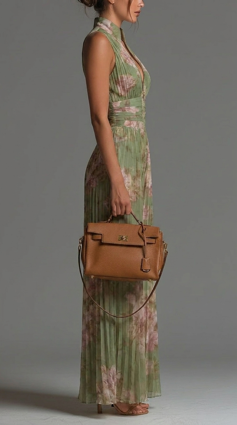Mono Plisado de Gasa Floral