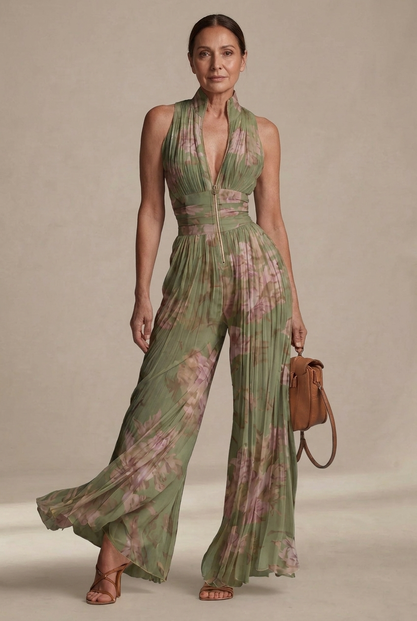 Mono Plisado de Gasa Floral