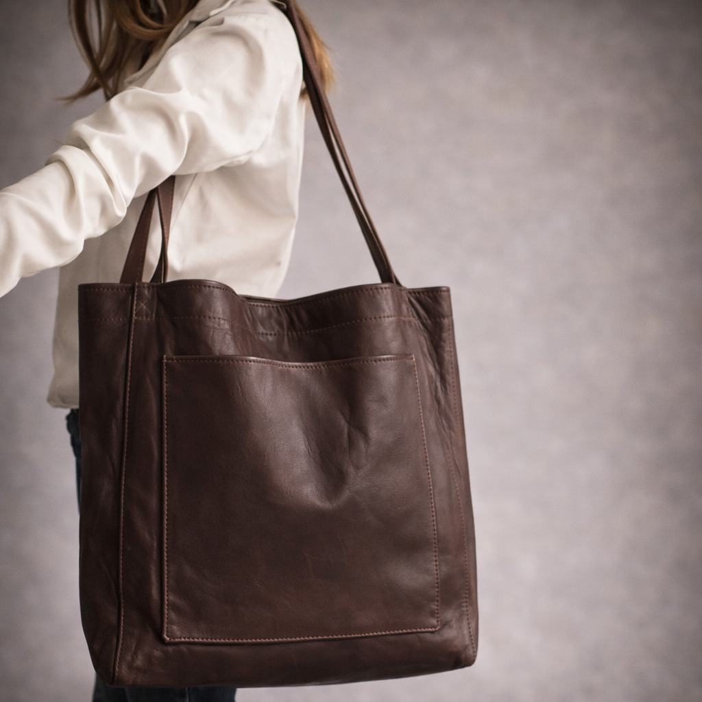Bolso de piel moderno y elegante