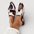 Mocasines cómodos con estampado de vaca