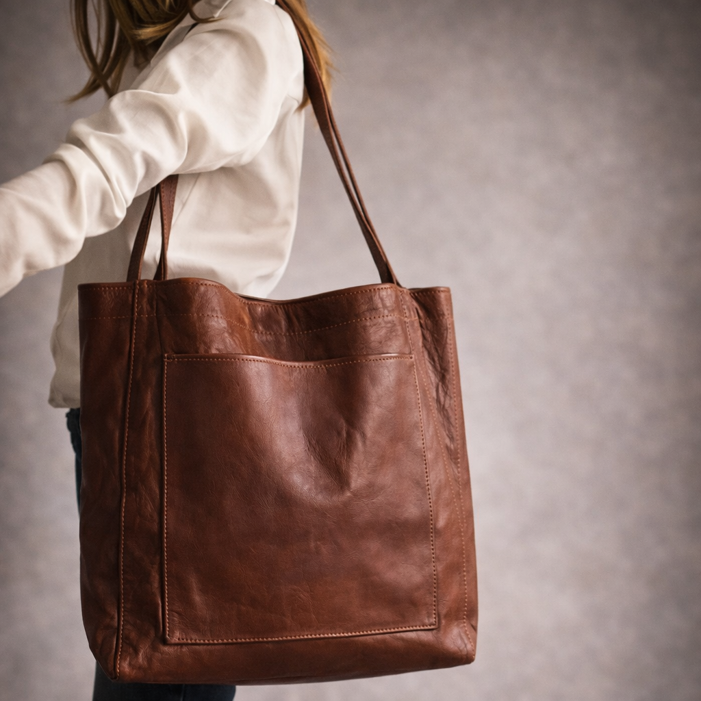 Bolso de piel moderno y elegante