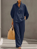 Conjunto con Mangas Murciélago y Pantalón Ancho