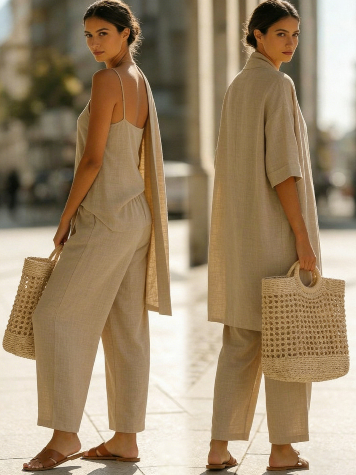 Conjunto de Tres Piezas Elegante sin Esfuerzo