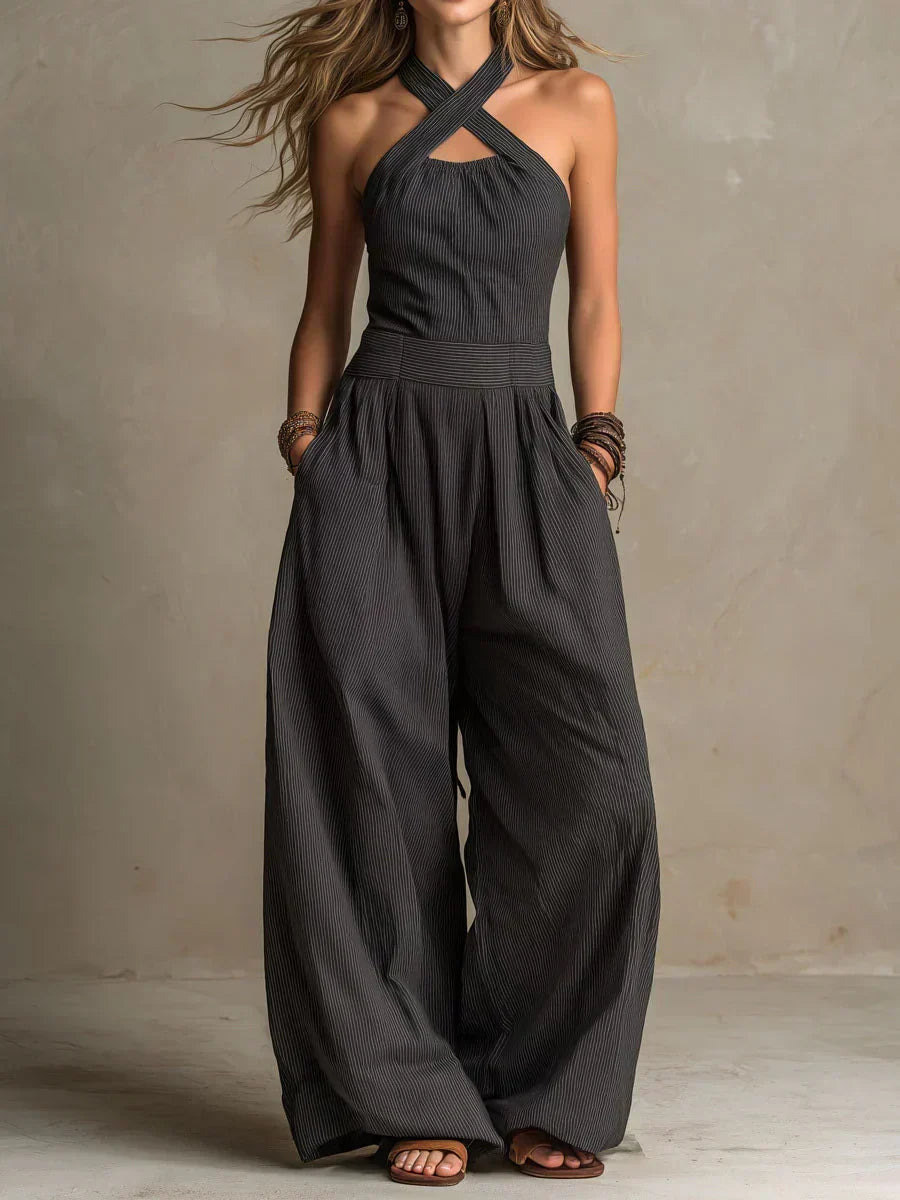 Mono Elegante con Escote Cruzado