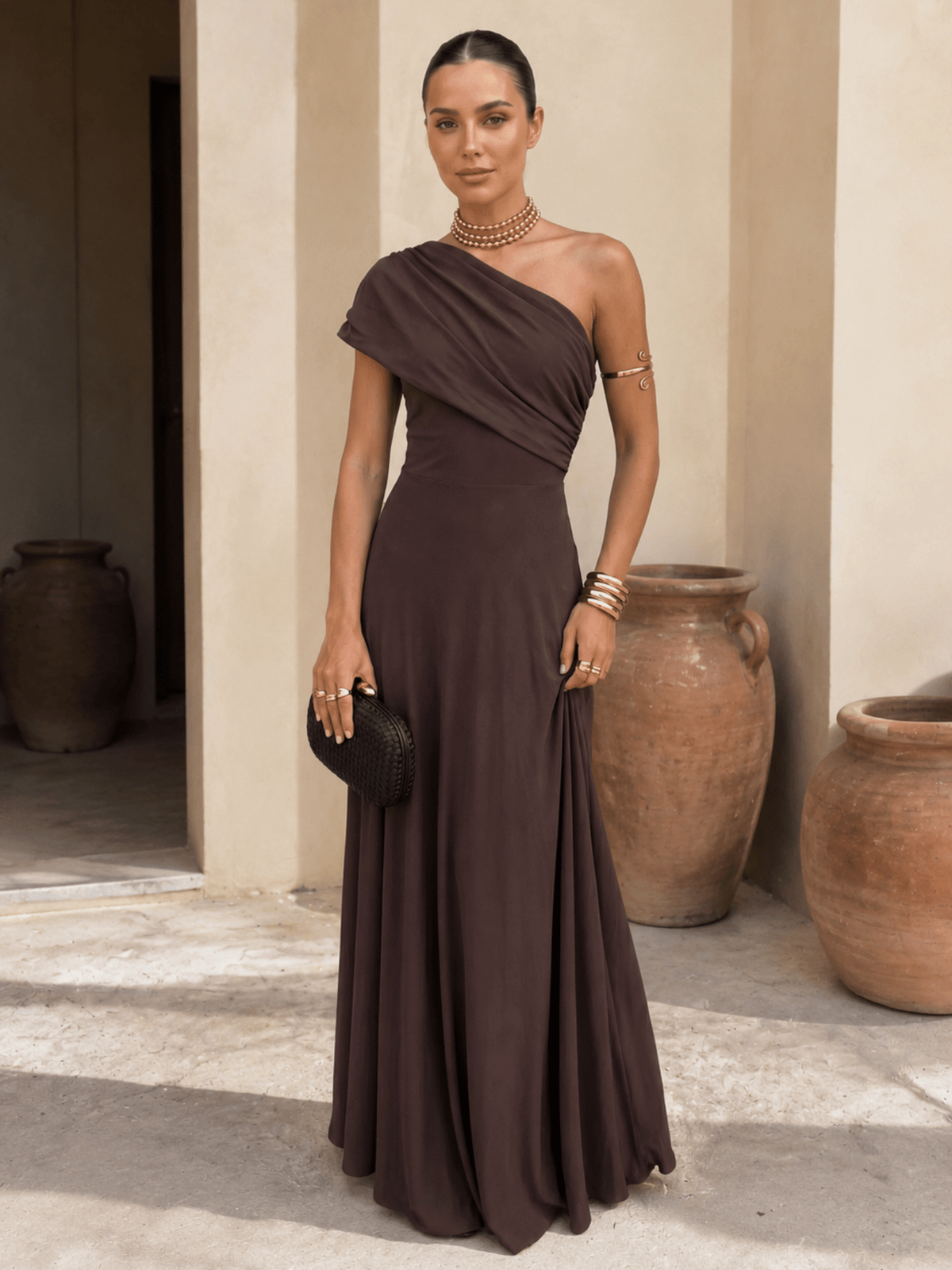 Vestido marrón estilo Toledo