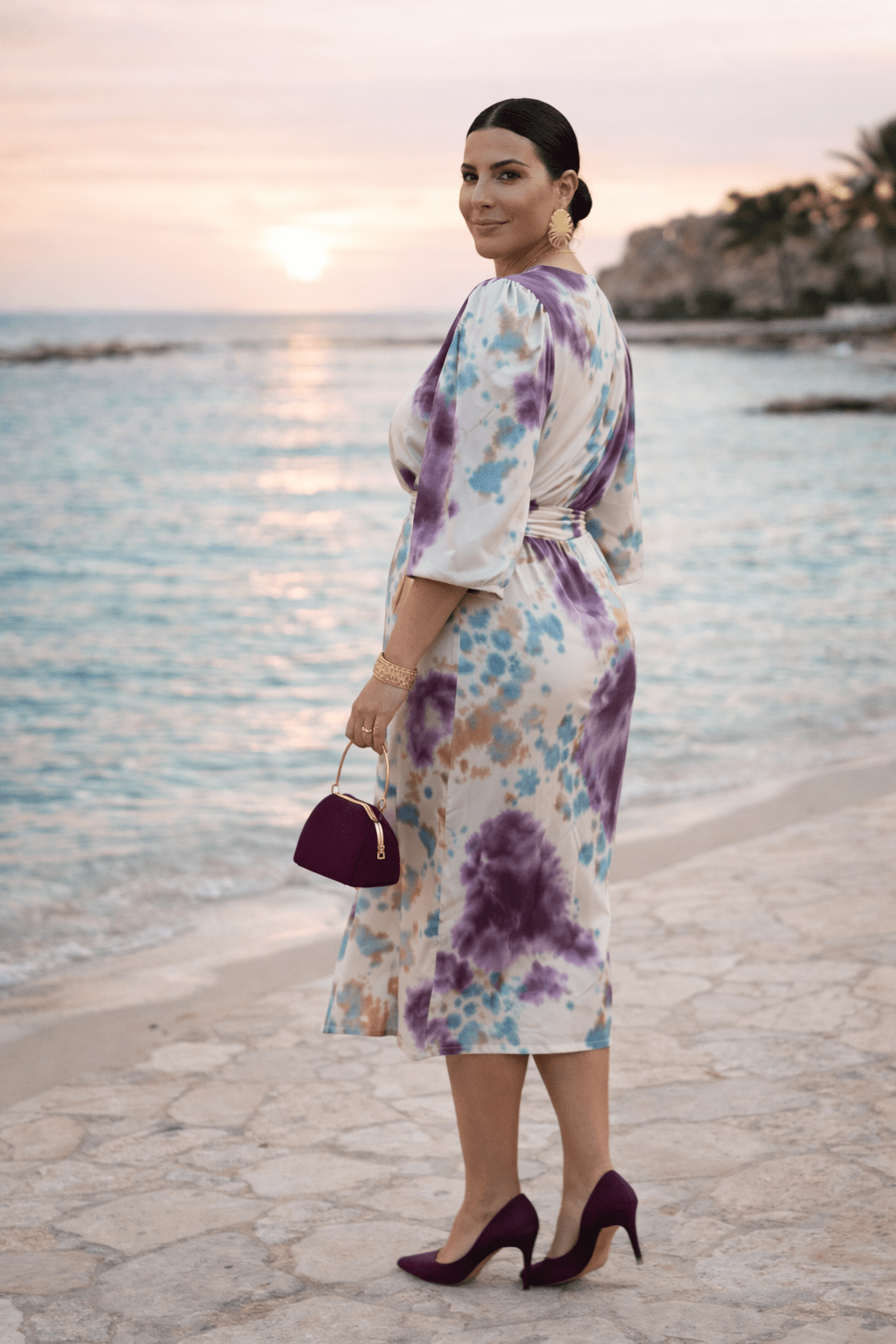 Vestido con escote en V estilo Valeria