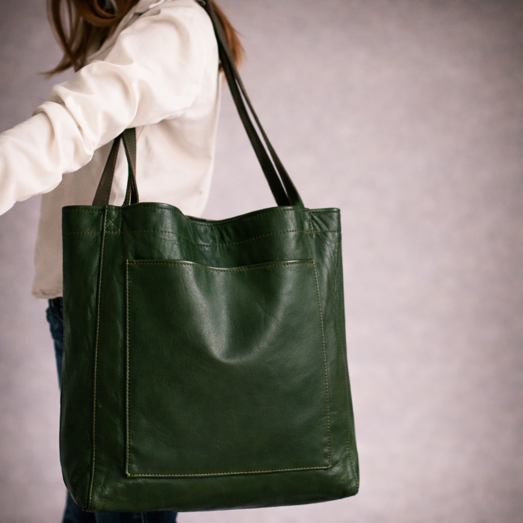 Bolso de piel moderno y elegante